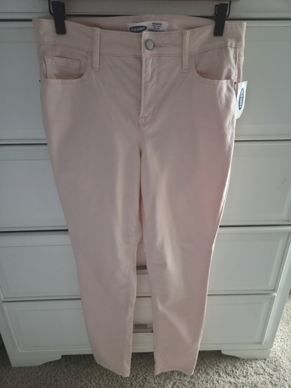 Old Navy Women's Pale Pink Rockstar Skinny Jeans